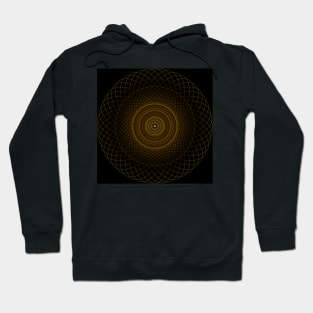 Mandala Golden Circles in black Hoodie